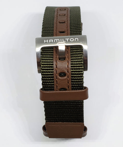 Hamilton Authentic Khaki Field 20mm Black Canvas Strap for