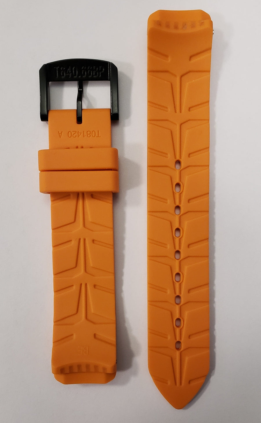 Tissot T Race Touch T081420A orange rubber band strap - WATCHBAND EXPERT