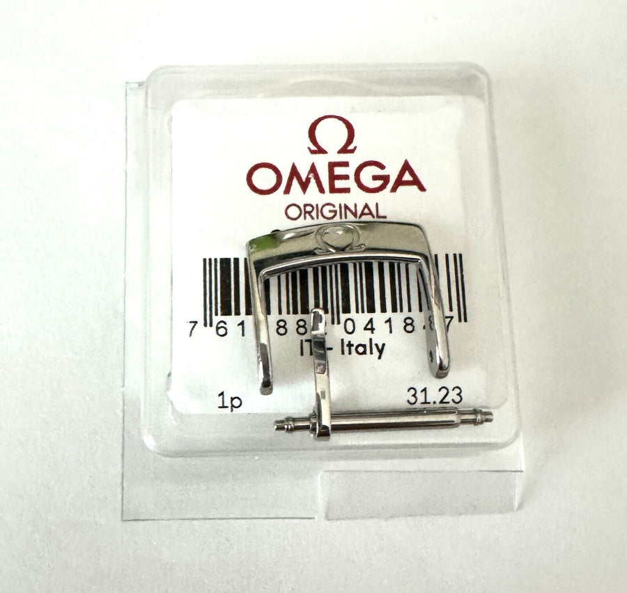 OMEGA 14mm SILVER BUCKLE # 945114O2 - WATCHBAND EXPERT