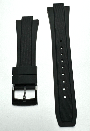 Bulova Maquina 98B381 Black Rubber Watch Band Strap - WATCHBAND EXPERT