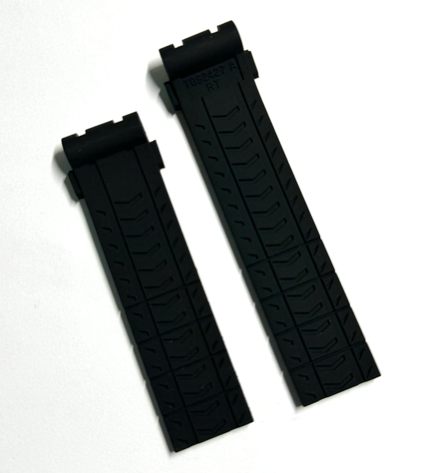 Tissot T-Race T092417A Black / White Rubber Band Strap - WATCHBAND EXPERT