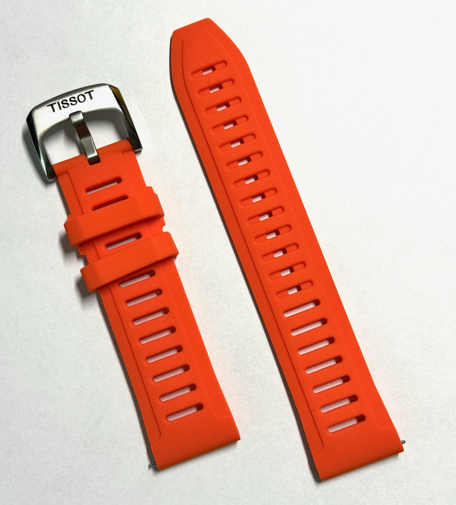 Tissot T Touch Connect T153420A Orange Rubber Band Strap - WATCHBAND EXPERT