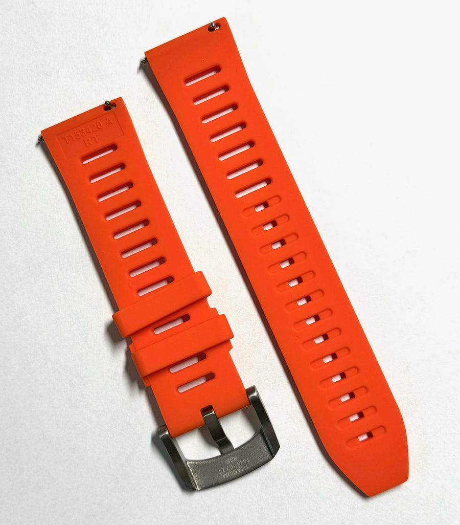 Tissot T Touch Connect T153420A Orange Rubber Band Strap - WATCHBAND EXPERT