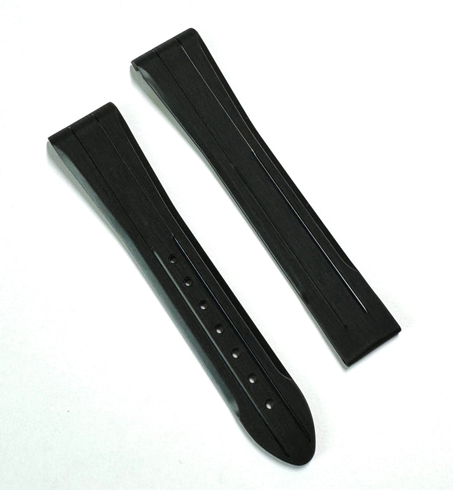 Omega Black Rubber Band For Speedmaster Moonwatch 42mm Watch - WATCHBAND EXPERT