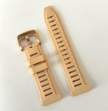 Tissot T Touch Connect T153420A Beige Rubber Band Strap - WATCHBAND EXPERT