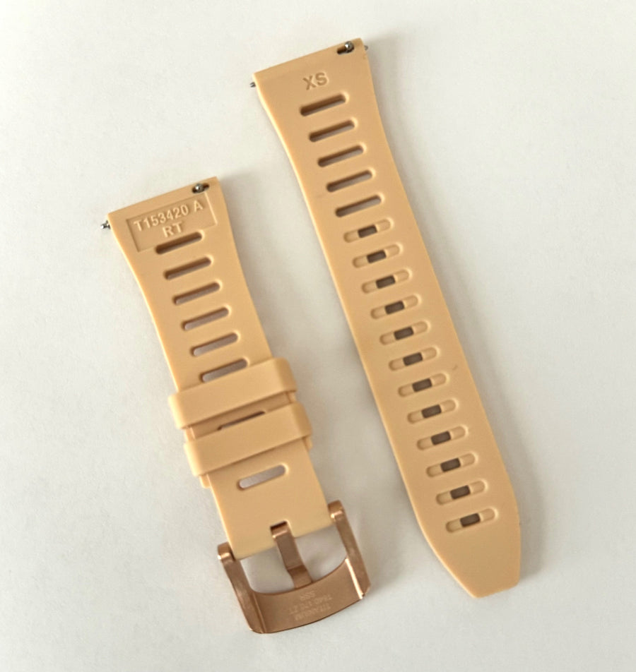 Tissot T Touch Connect T153420A Beige Rubber Band Strap - WATCHBAND EXPERT