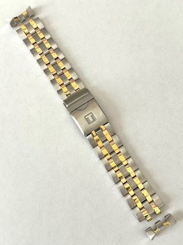 Tissot Seastar T120407A Gold / Silver Steel Bracelet Watch Band - WATCHBAND EXPERT