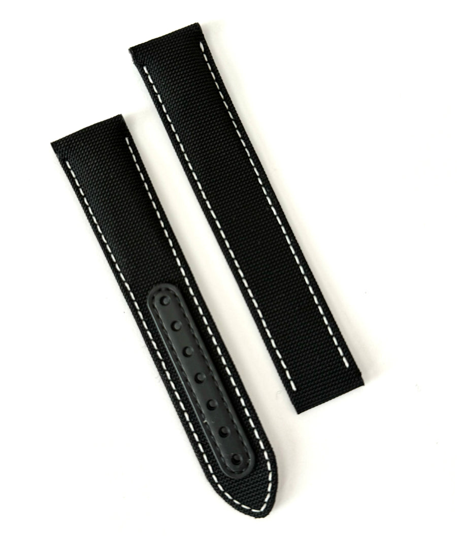 Omega Speedmaster 20mm Black Cloth Fabric Band Strap CWZ003436 - WATCHBAND EXPERT