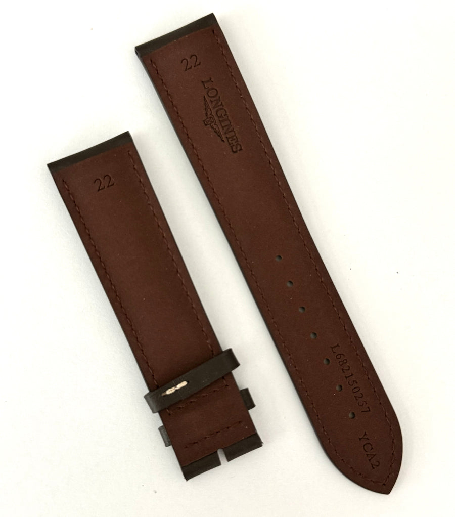 Longines 22mm Longer 85mm x 125mm BROWN Leather Band Strap