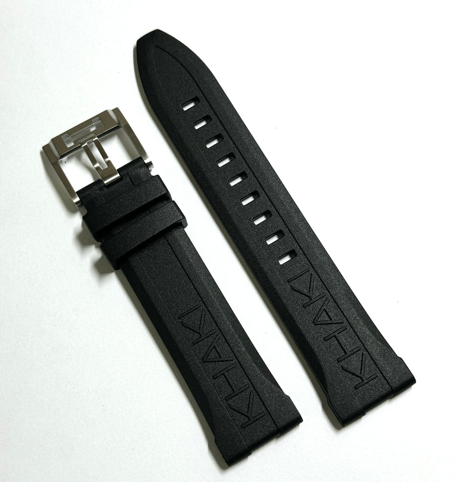 Hamilton Khaki Scuba For Case-Back # H825150 Black Rubber Band Strap