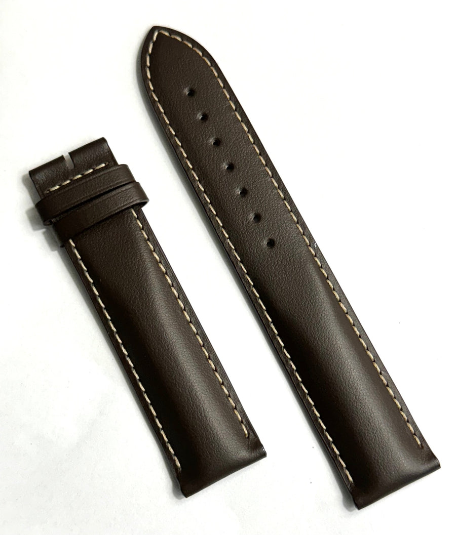 Longines 21mm (Longer 85mm x 125mm) Brown Leather Band Strap