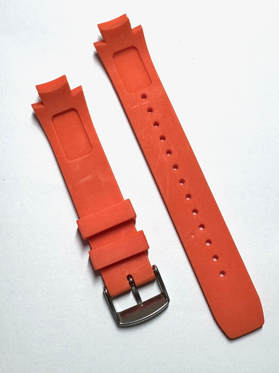 Citizen Diver FITS CASE-BACK # E168-S061890 Orange Rubber Band Strap