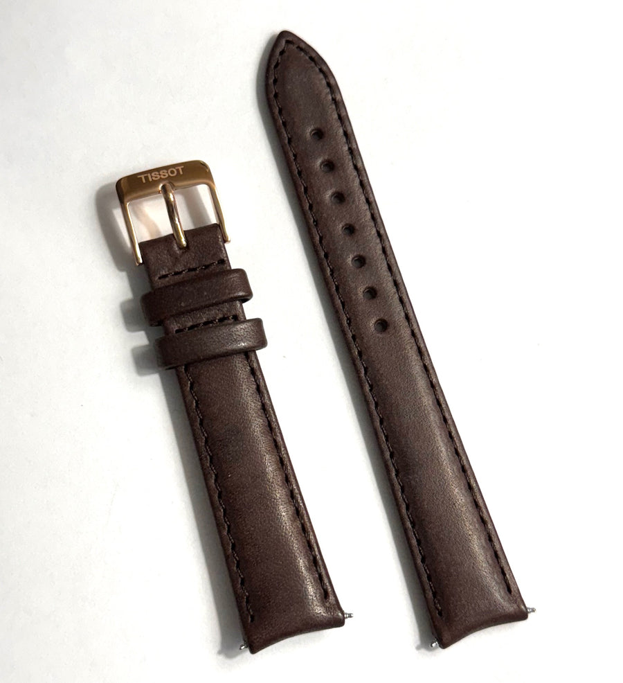 Tissot Bella Ora 16mm Brown Leather Strap Watch Band