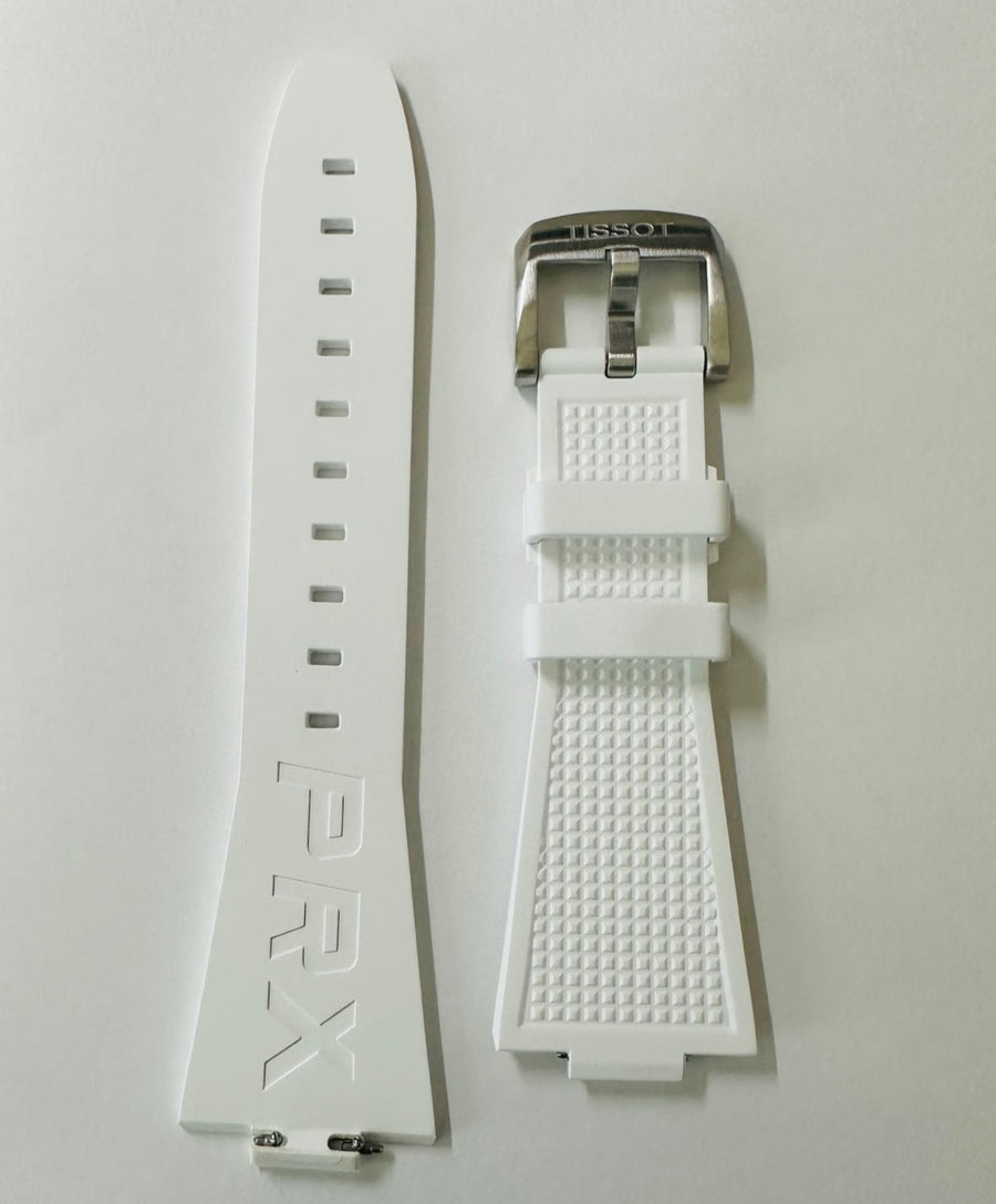 Tissot PRX T137407A white rubber watch band strap - WATCHBAND EXPERT