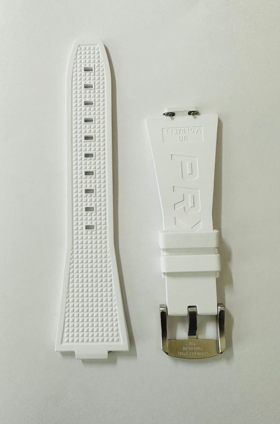 Tissot PRX T137407A white rubber watch band strap - WATCHBAND EXPERT