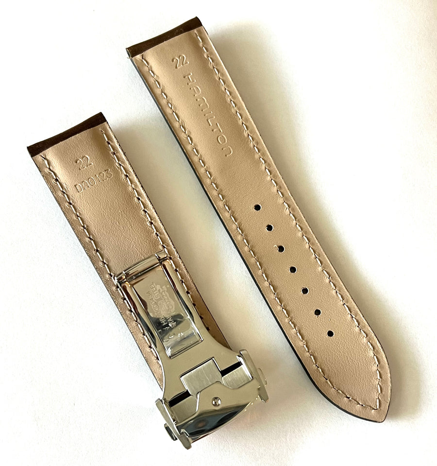 Hamilton Spirit of Liberty 22mm Brown Leather Watch Band - WATCHBAND EXPERT