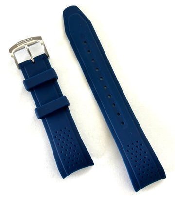 Citizen Men's Drive BLUE Rubber Band Strap with Silver Buckle - WATCHBAND EXPERT