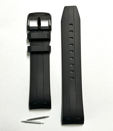 Tissot Seastar T120417A black rubber band strap - WATCHBAND EXPERT