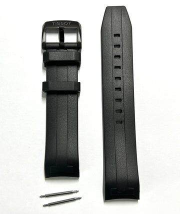 Tissot Seastar T120407A black rubber band strap - WATCHBAND EXPERT