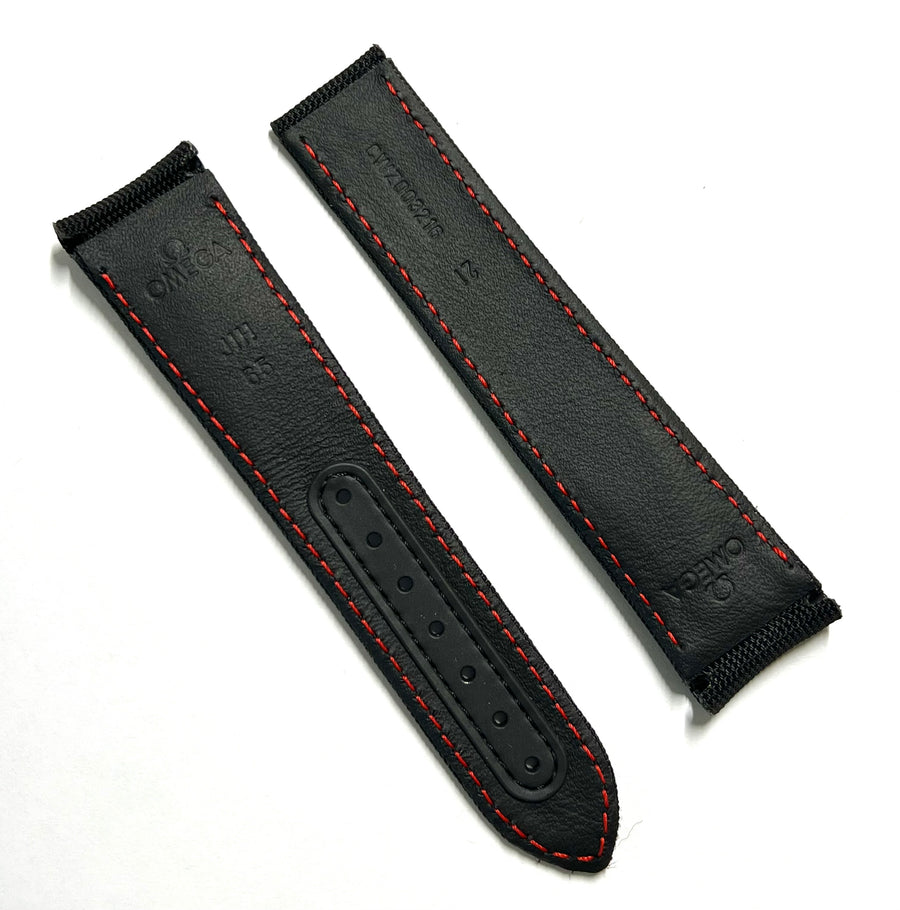 Omega Speedmaster 21mm Black Cloth Fabric Band Strap CWZ003216 - WATCHBAND EXPERT