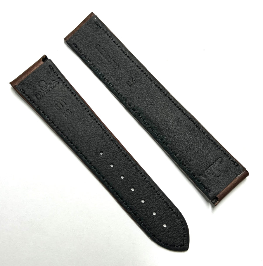 Omega Speedmaster 20mm brown leather band strap cuz006728 - WATCHBAND EXPERT