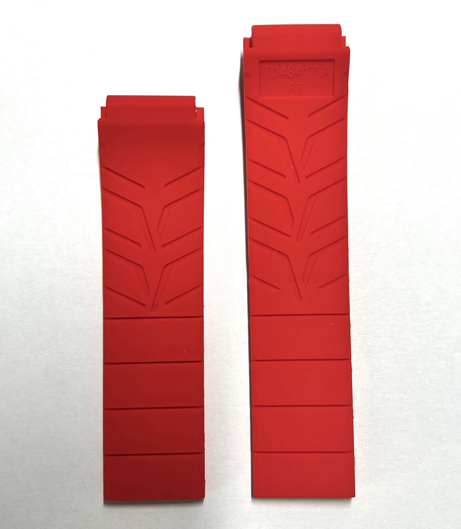 Tissot T Race T048417A / T048427A  red rubber band strap - WATCHBAND EXPERT