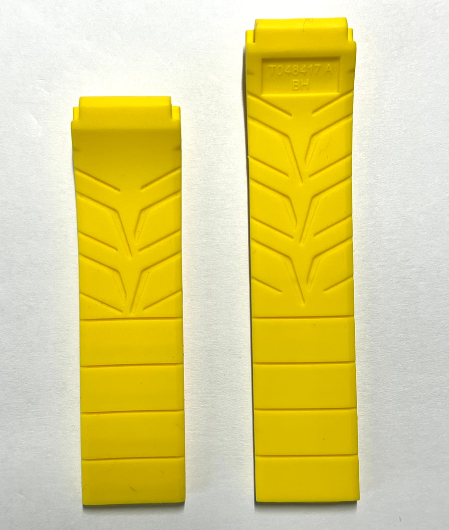 Tissot T Race T048417A / T048427A yellow rubber band strap - WATCHBAND EXPERT