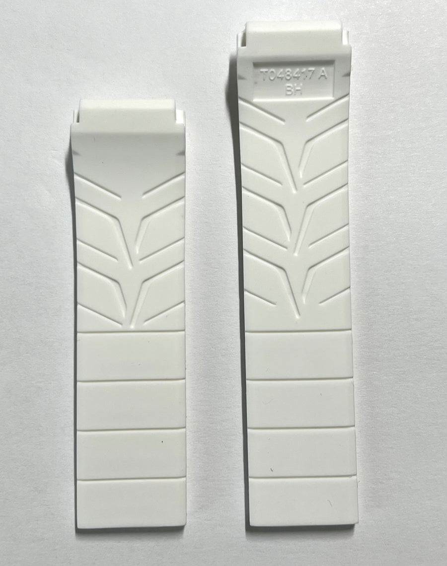 Tissot T Race T048417A / T048427A white rubber band strap - WATCHBAND EXPERT