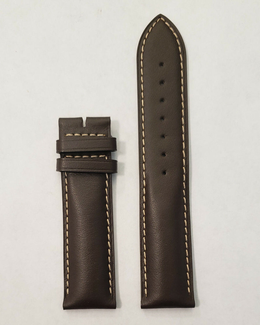 Longines 21mm Brown Leather Watch Band Strap