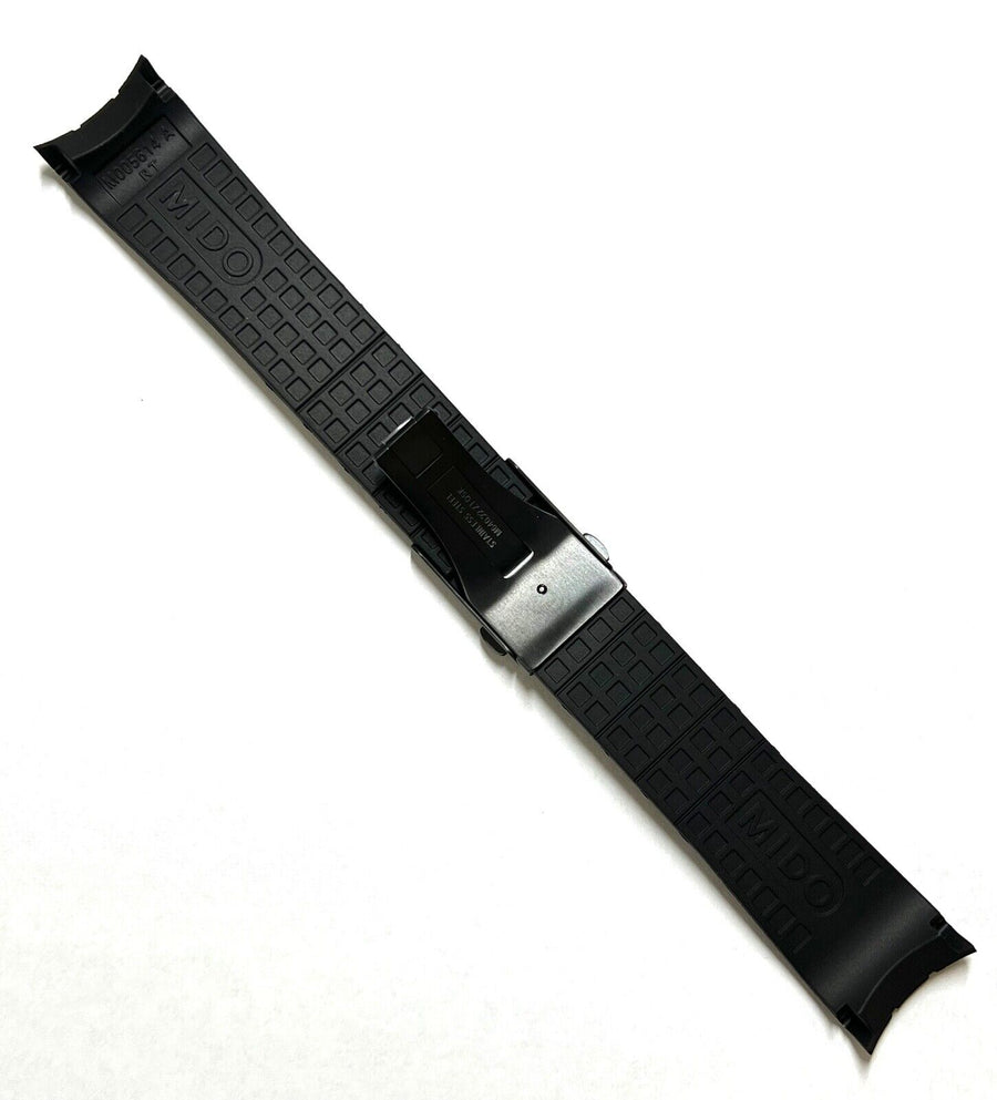 MIDO Multifort For Case # M005614A Black Rubber Watch Band Strap - WATCHBAND EXPERT