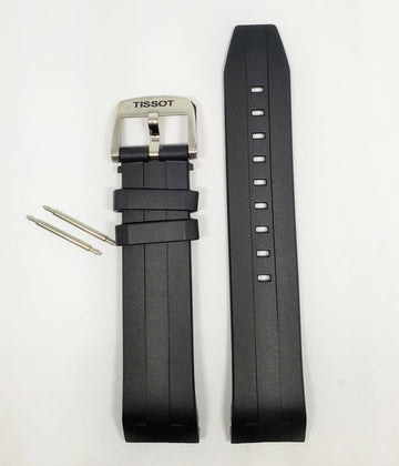 Tissot Seastar T120407A black rubber band strap - WATCHBAND EXPERT