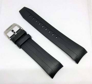 Tissot Seastar T120417A black rubber band strap - WATCHBAND EXPERT