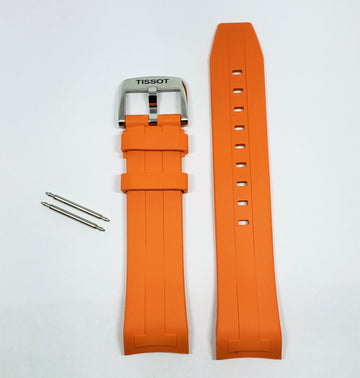 Tissot Seastar T120417A orange rubber band strap - WATCHBAND EXPERT