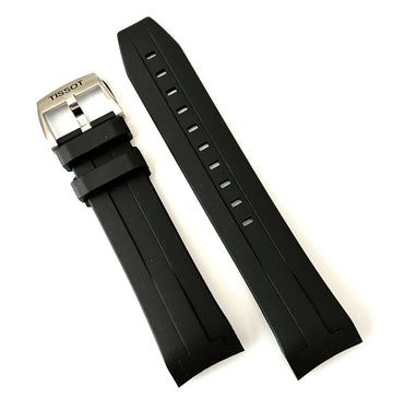 Tissot Seastar T120607A black rubber band strap - WATCHBAND EXPERT