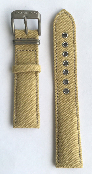 Hamilton Khaki Field 20mm Beige Canvas Watch Band - WATCHBAND EXPERT