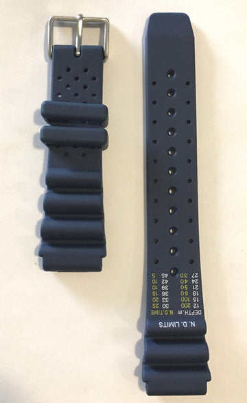 Citizen Professional Diver Blue Rubber Band Strap for Watch BN0151-09L - WATCHBAND EXPERT