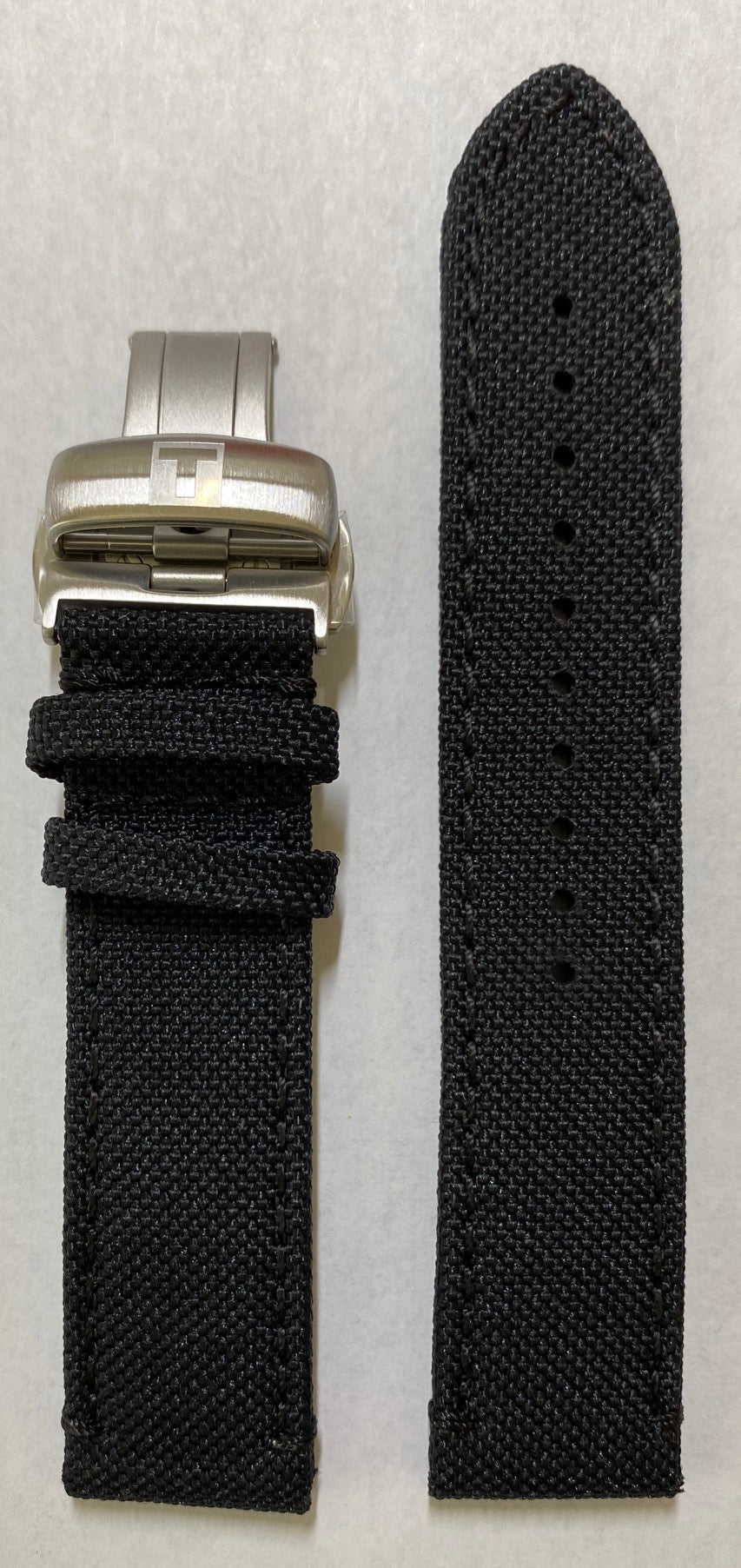 Tissot Seastar 21mm T120407A Black Synthetic Band Strap with Clasp