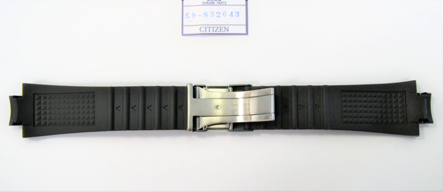 Citizen Endeavor CA0448-08E Black Rubber Strap Band with Clasp Buckle - WATCHBAND EXPERT