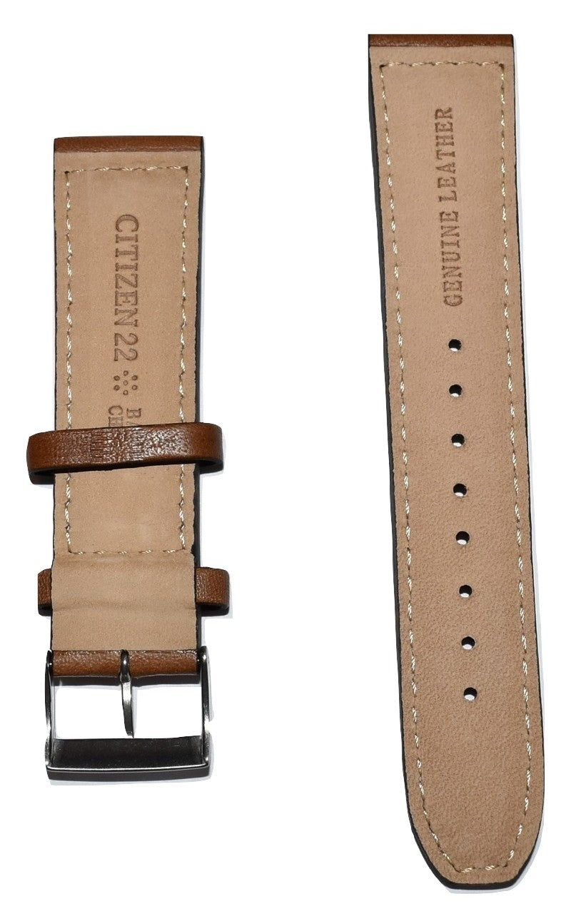 Citizen Avion AW1361-10H Brown Leather 22mm Watch Band - WATCHBAND EXPERT