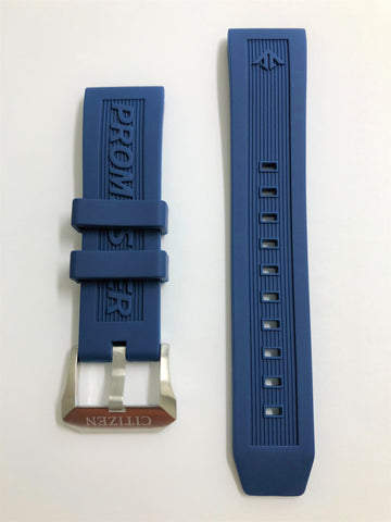 Citizen Promaster Aqualand 22mm BN2038-01L Blue Rubber Band Strap - WATCHBAND EXPERT