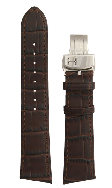 Hamilton Ventura Men's 21mm Brown Leather Watch Band - WATCHBAND EXPERT