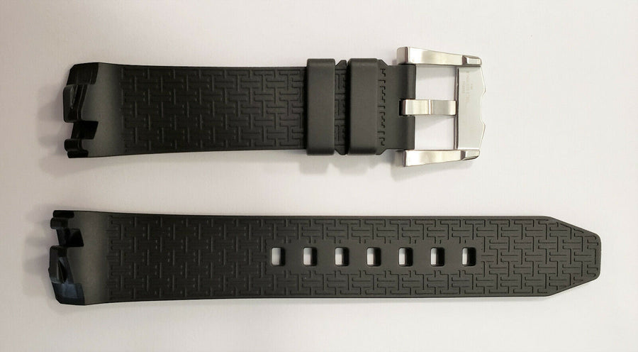 Hamilton Ventura H245550 Black Rubber Watch Band Strap - WATCHBAND EXPERT