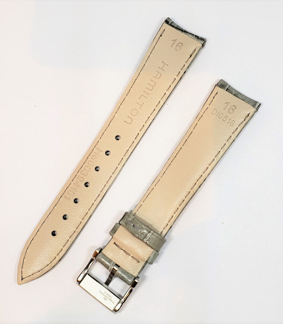 19mm/16mm Gray Genuine Suede Leather Watch strap #WT3614 - Ziczac Leather  Workshop