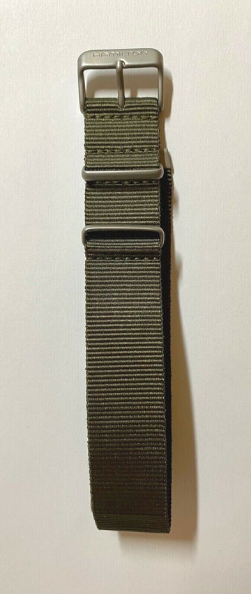 Hamilton Khaki 22mm H764560 Nato Green Watch Band - WATCHBAND EXPERT