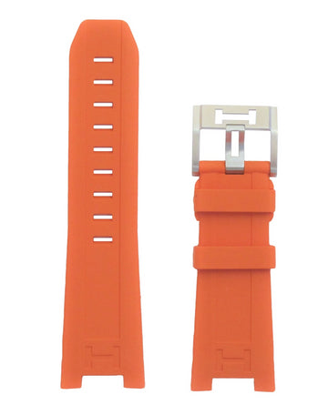 Hamilton Khaki Navy SUB H786150 Orange Rubber Strap - WATCHBAND EXPERT