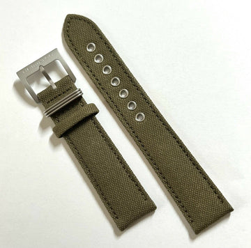 Hamilton Khaki Field 20mm Green Canvas Watch Band - WATCHBAND EXPERT