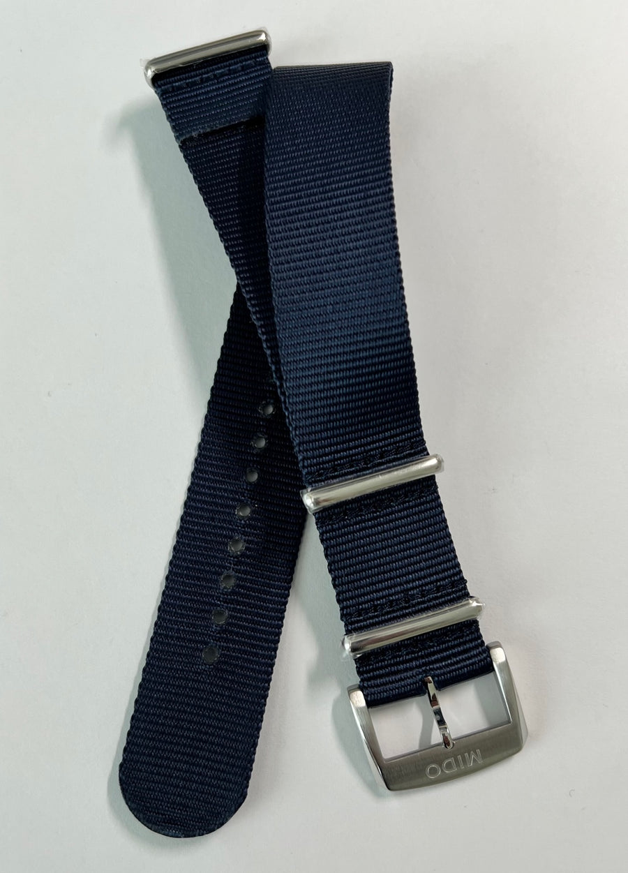 MIDO Ocean Star 22mm M026417A Blue Strap Watch Band - WATCHBAND EXPERT