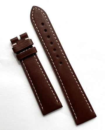 Omega Speedmaster 19mm Brown Genuine Leather Watch Band - WATCHBAND EXPERT