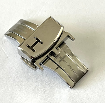Hamilton 18mm Butterfly Steel Watch Clasp Buckle - WATCHBAND EXPERT