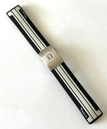 Tissot T-Race T048417A Grey / Black Rubber Band Strap - WATCHBAND EXPERT